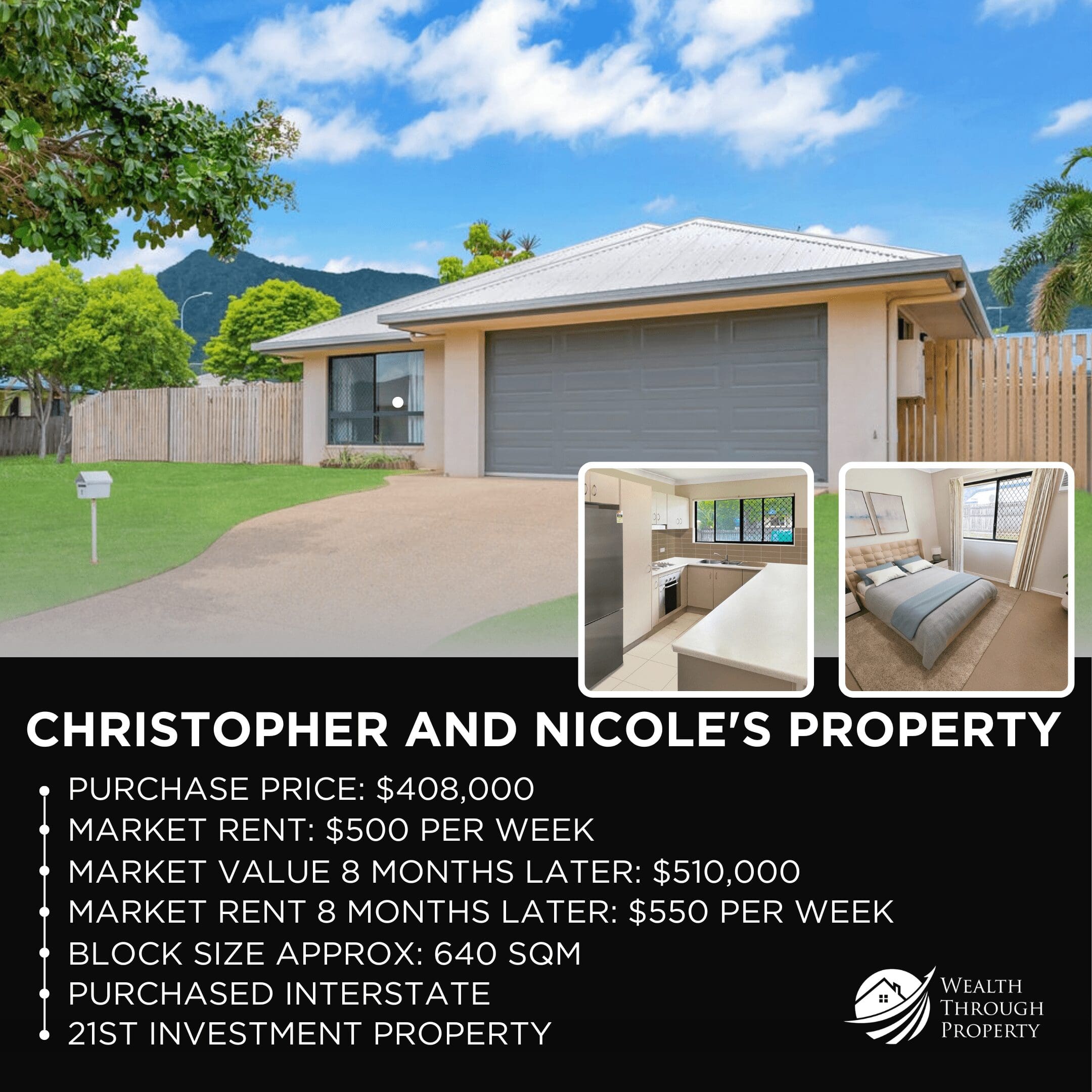 Chris Mutch 21st property insta post