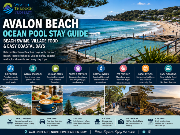valon Beach ocean pool stay guide featuring the surf beach, rockpool, village and easy Northern Beaches coastal activities.