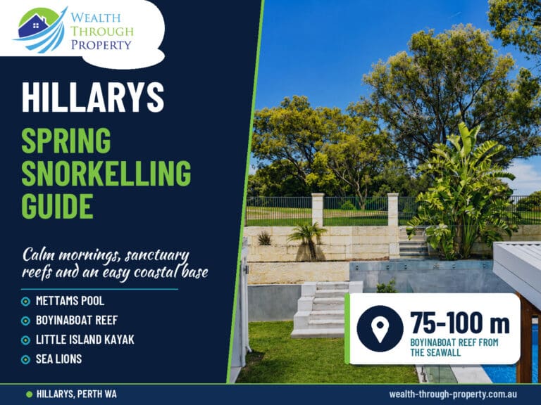 Hillarys snorkelling guide cover for Marmion Marine Park with the private pool at Sant's Beach Retreat