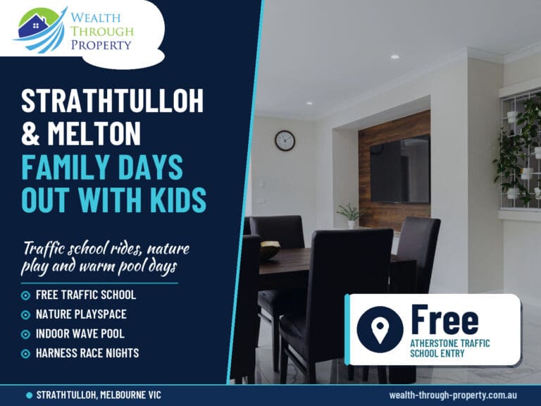 Melton kids activities cover for a Strathtulloh family stay: traffic school, playspaces and pool days