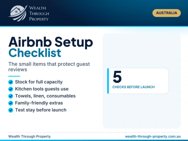 WTP cover for an Airbnb setup checklist showing the small items that protect guest reviews