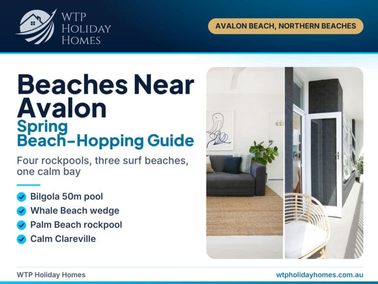 WTP cover for a spring guide to beaches near Avalon Beach: Bilgola, Whale Beach, Palm Beach and Clareville
