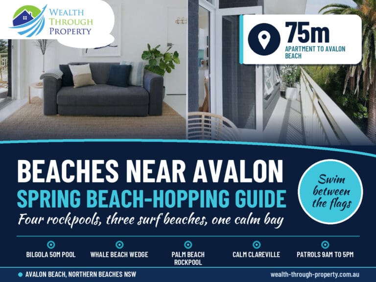 WTP cover for a spring guide to beaches near Avalon Beach: Bilgola, Whale Beach, Palm Beach and Clareville