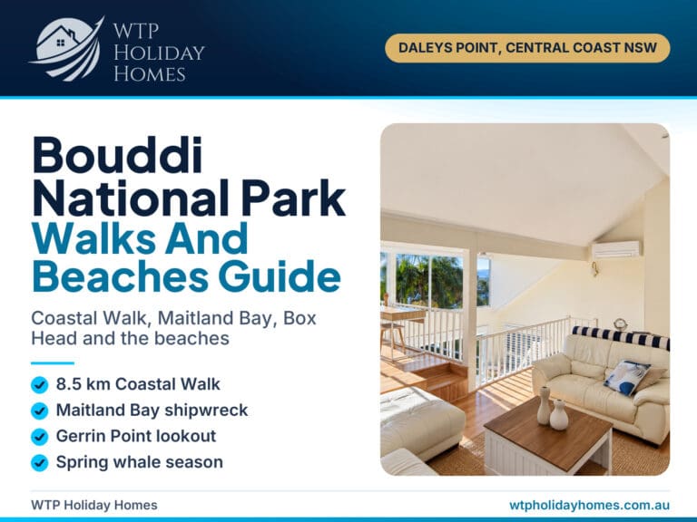 Bouddi National Park walks and beaches guide cover over the Brisbane Water view from Carinya Coastal Escapes, Daleys Point