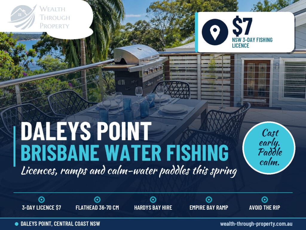 WTP cover for a Brisbane Water fishing and paddling guide from Daleys Point on the NSW Central Coast