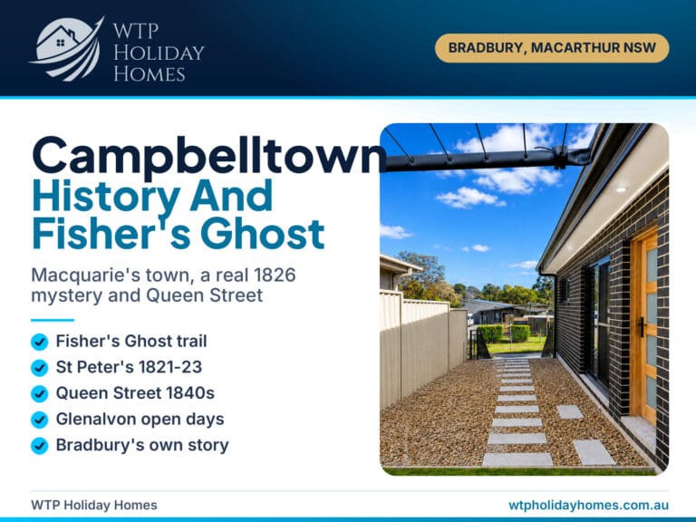 Campbelltown History Guide cover for Matilda's Urban Escape in Bradbury: Fisher's Ghost, Queen Street and Glenalvon