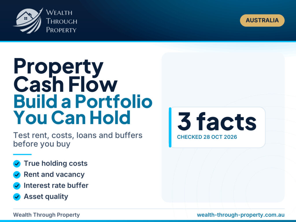 Property cash flow guide cover: build a portfolio you can hold