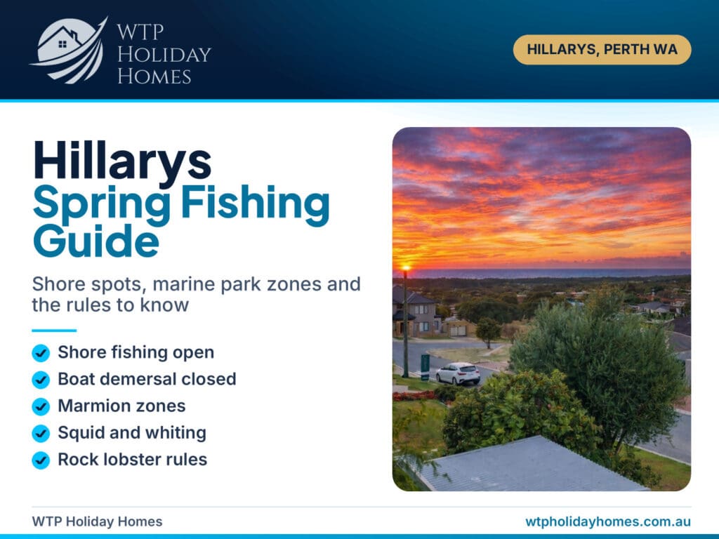 Hillarys spring fishing guide cover: Marmion Marine Park rules and shore fishing tips near Hillarys