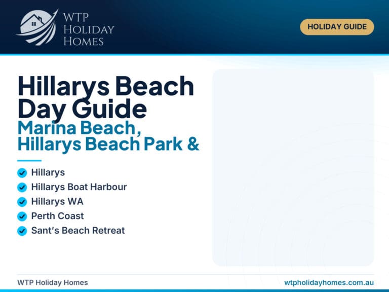 Hillarys beach day guide featuring the Perth coast, Hillarys Marina Beach and family-friendly parkland near Whitfords Nodes.