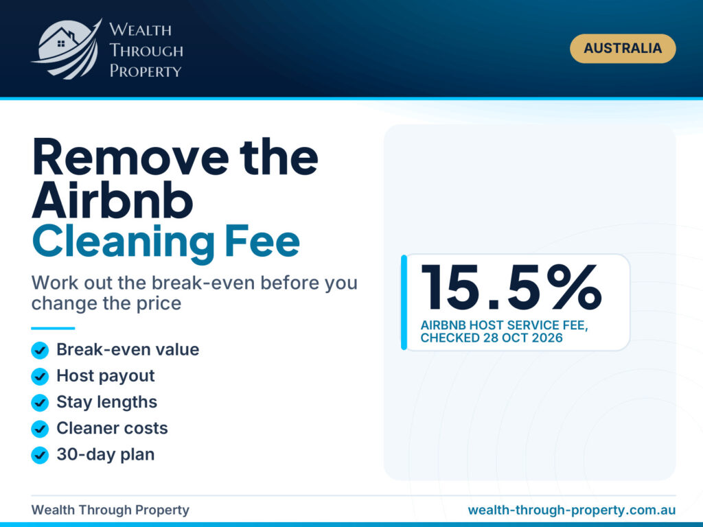 Cover graphic for a guide on removing an Airbnb cleaning fee without losing revenue