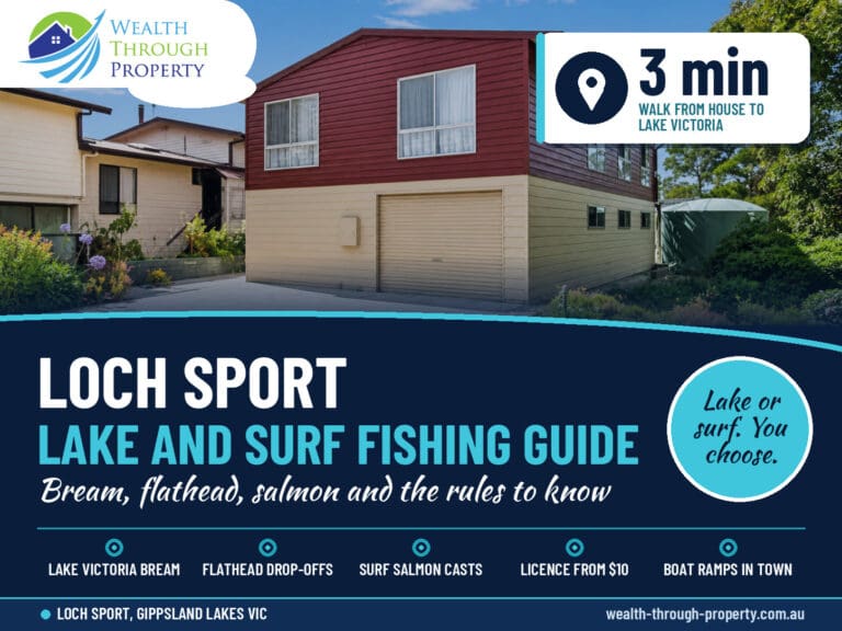 Loch Sport fishing guide cover with Carlenes Getaway parking for boats and trailers near Lake Victoria