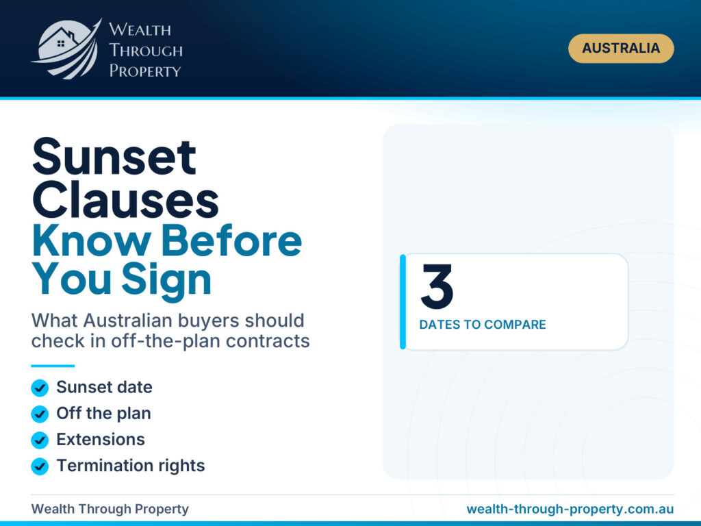 Sunset clause guide cover for Australian off-the-plan buyers