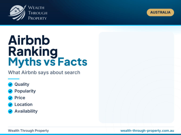 Cover graphic: Airbnb ranking myths versus what Airbnb says about quality, popularity, price, location and availability