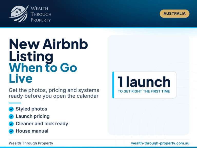 New Airbnb listing launch timing cover from Wealth Through Property