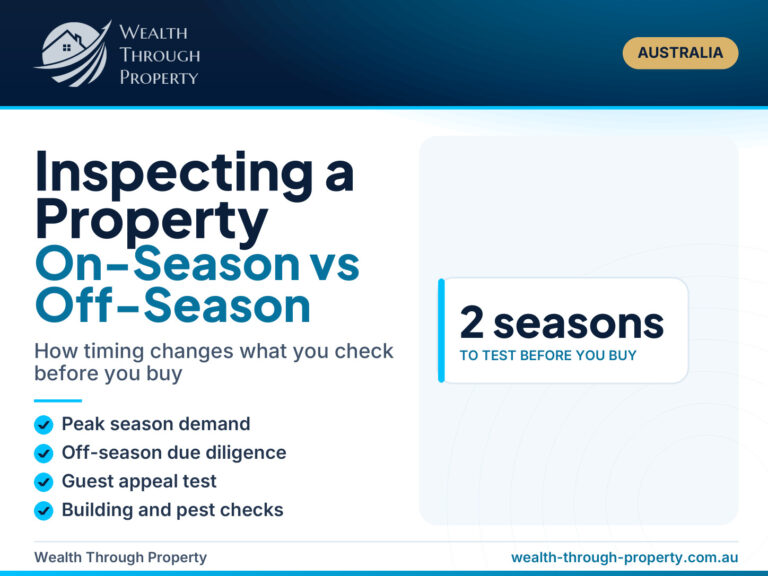 Inspecting a property on-season vs off-season cover from Wealth Through Property