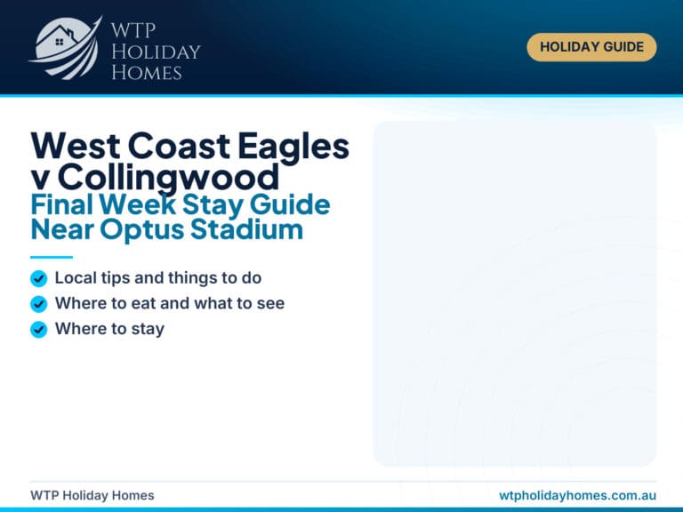 Featured image for a West Coast Eagles v Collingwood stay guide near Optus Stadium and East Victoria Park