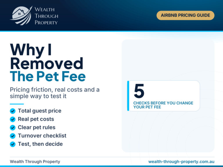 Cover graphic for a guide on whether to remove the Airbnb pet fee